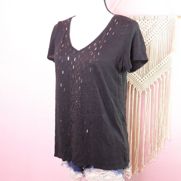 Eileen Fisher | Short Sleeve Linen Top Small - Picture 1 of 7